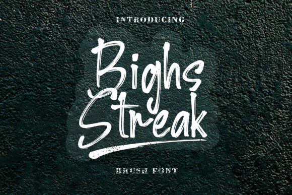 Bighs Streak Font for Web Design