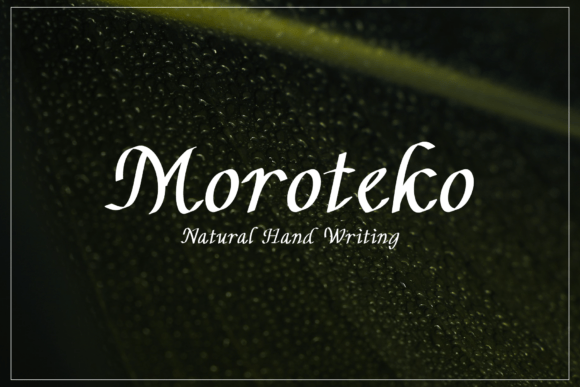 Moroteko: A Handwritten Serif for Real Design Work