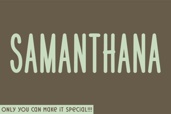 Samanthana: A Handwritten Font for Elegant Design