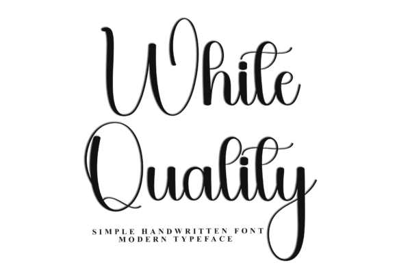White Quality Font for Creative Projects